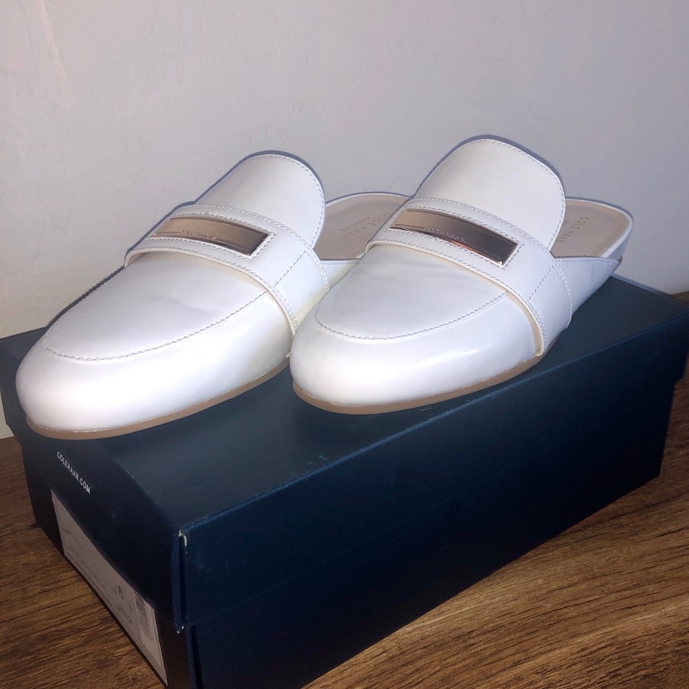 Cole Haan White Mule